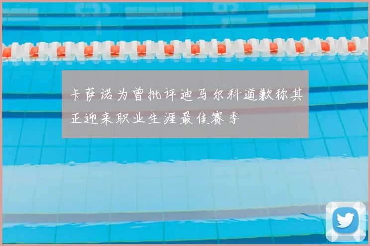 卡萨诺为曾批评迪马尔科道歉称其正迎来职业生涯最佳赛季