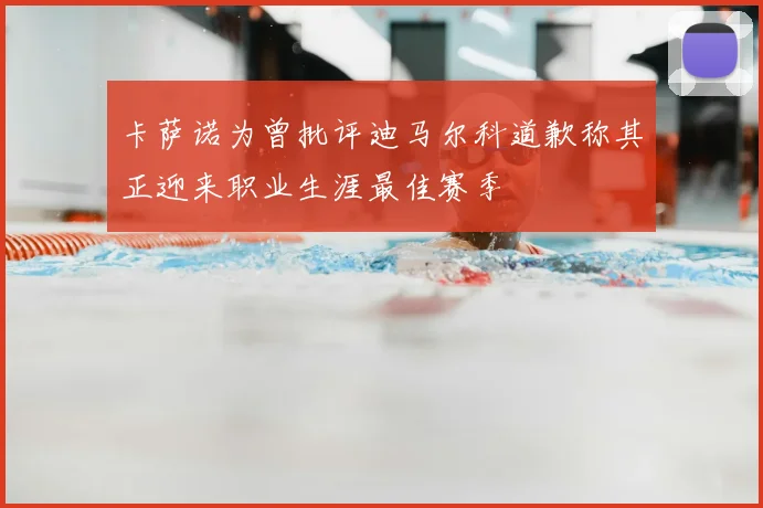 卡萨诺为曾批评迪马尔科道歉称其正迎来职业生涯最佳赛季